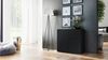 Vladon Sideboard Ben, Kommode mit 2 Türen und 2 Schubladen, Schwarz matt/Schwarz matt (79 x 74 x 36 cm) Bild 2