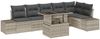 vidaXL Garten-Sofa-Set mit Speicher 7 pcs Hellgrau Poly Rattan 3357935 Bild 2