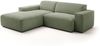 KAWOLA Sofa RANI Ecksofa Feincord olivgrün Recamiere links 71 x 189 x 228 cm Bild 3