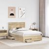 vidaXL Bettrahmen mit Kopfteil Sonoma-Eiche 135 x 190 cm Holzwerkstoff 3409660 Bild 3