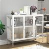 VCM Standvitrine Floka 919960 Weiß H. 80 x B. 110 x T. 35 cm Bild 2