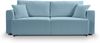 Schlafsofa mit Bettkasten (B/H/T: 250x95x99 cm) in Hellblau Bild 2