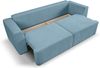 Schlafsofa mit Bettkasten (B/H/T: 250x95x99 cm) in Hellblau Bild 3
