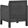 vidaXL Gartenstühle mit Kissen 2 Stk. PP Rattan Anthrazit 3079666 Bild 5