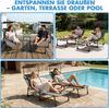 Huracan Gartenliege Sonnenliege mit Dach, Gartenliege mit Kopfkissen&Seitentasche, 2 St, Sonnenliege klappbar für Strand, Extra Breiter Liegefläche, Verstellbare Rückenlehne & Sonnenschutz Bild 4