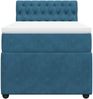 vidaXL Boxspringbett mit Matratze Blau 90x200 cm Samt 3287648 Bild 3