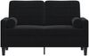 vidaXL 2-Sitzer-Sofa mit Zierkissen Schwarz 120 cm Samt 3278214 Bild 3
