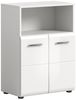 furnling Badkommode Standschrank Ivy, mit 2 Türen, 1 offenes Fach, Badezimmer Kommode, Schrank, weiß Bild 2