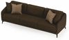 Casa Padrino Luxus Sofa Dunkelbraun / Schwarz 255 cm - Wohnzimmer & Hotel Möbel Bild 3