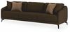 Casa Padrino Luxus Sofa Dunkelbraun / Schwarz 255 cm - Wohnzimmer & Hotel Möbel Bild 2