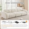 Modulsofa Chenille, rahmenloser 3-Sitzer, 281 x 95 x 76 cm, hellbeige Bild 5