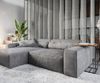 Delife 'Sirpio XL' Ecksofa mit variabler Recamiere, 270x170 cm, Taupe, Mikrofaser, mit Hocker Bild 5