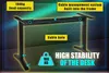 SyberDesk Gaming Eckschreibtisch V2 LED, 197 x 132 cm, RGB Gaming Tisch L-Form, USB-HUB, Kabelmanagement, L-förmiger Computertisch, (links, Weiß) Bild 5