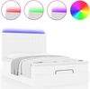 vidaXL Ottoman-Bett mit Matratze & LEDs Weiß 140x190 cm Kunstleder 3313851 Bild 5