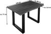 Esstisch Baumkante massiv Akazie nougat 120 x 80 cm schwarz LAUREN 71246851 Bild 2