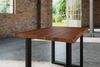 Esstisch Baumkante massiv Akazie nougat 120 x 80 cm schwarz LAUREN 71246851 Bild 4