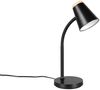 Reality Leuchten LED Tischleuchte Pongo R55831102, Kunststoff Schwarz matt, Holznachbildung, inkl. 4.5 Watt LED, Flexarm Bild 2
