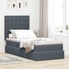 vidaXL Aufbewahrungsbett mit Matratze Dunkelgrau 100 x 200 cm Samt 3372130 Bild 1