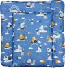 TupTam Baby Wickeltischauflage mit Baumwollbezug Gemustert, Farbe: Traktoren/Regenbögen/Blau, Größe: 70x60 cm Bild 5