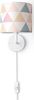 Paco Home Wandleuchte Luca Delta, ohne Leuchtmittel, Wandleuchte Lampenschirm Stoff Wandlampe Dreieck Bunt Textilschirm E14 Bild 5