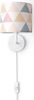Paco Home Wandleuchte Luca Delta, ohne Leuchtmittel, Wandleuchte Lampenschirm Stoff Wandlampe Dreieck Bunt Textilschirm E14 Bild 4