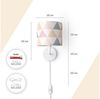 Paco Home Wandleuchte Luca Delta, ohne Leuchtmittel, Wandleuchte Lampenschirm Stoff Wandlampe Dreieck Bunt Textilschirm E14 Bild 3