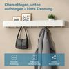 doporro Garderobenleiste Wandgarderobe Hakenleiste mit Ablage aus Kohlenstoffstahl Reglo-05 (6 St), Kombination aus Ablagefläche und unteren Haken Bild 2