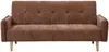Vente-unique - SONIATA Sofa Stoff Braun - B 92 cm x H 92 cm x L 208 cm Bild 3