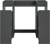 Waschmaschienenumbau Set (B/H/T: 124x101x60 cm) in anthrazit Nachbildung Bild 3
