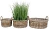 Natur Rattankorb NORDERNEY Kubu Grey ca. 60cm Pflanzkorb Griffe Übertopf Korb Bild 4