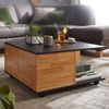 Design Couchtisch 70x70 cm mit 2 Schubladen Anthrazit Bild 4