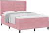 vidaXL Boxspringbett mit Matratze mit Kopfteil Rosa 140 x 200 cm Samt 3342013 Bild 2
