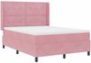 vidaXL Boxspringbett mit Matratze mit Kopfteil Rosa 140 x 200 cm Samt 3342013 Bild 4