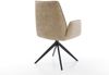 Esszimmerstuhl Zoa-Flex Mikrofaser Beige Vintage Kreuzgestell breit Schwarz Taschenfederkern Bild 5