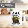 MoonWorks Tasse Kaffee-Tasse Papa Sprüche Geschenk Vatertag Lustig Motiv Baby-Yoda, Keramik Bild 3