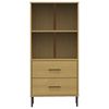 vidaXL Bücherregal OSLO 2 Schubladen Braun 60x35x128,5 cm Massivholz 351009 Bild 3