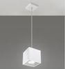 Pendelleuchte, quadratisch, Aluminium weiß, H 80 cm Bild 5