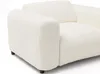Vente-unique - POGNI Sessel Stoff Weiß - B 97 cm x H 67 cm x L 130 cm Bild 5