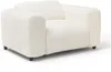 Vente-unique - POGNI Sessel Stoff Weiß - B 97 cm x H 67 cm x L 130 cm Bild 4