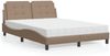 vidaXL Bett mit Matratze "Zadar" Cappuccino-Braun 140x200 cm Kunstleder 3208870 Bild 1