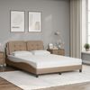 vidaXL Bett mit Matratze "Zadar" Cappuccino-Braun 140x200 cm Kunstleder 3208870 Bild 3