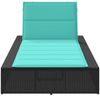 vidaXL Sonnenliege mit schwebender Auflage Schwarz Poly Rattan 4104210 Bild 4