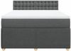 vidaXL Boxspringbett mit Matratze Dunkelgrau 140x200 cm Stoff 3287494 Bild 4