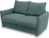 DOMO. collection Sofa 700023, 2 Sitzer, Schlaffunktion, Federkern, Füße mit Filzgleitern, 2er Couch, Schlafsofa, Polstergarnitur, 165 x 100 x 95 (BxTxH), blau (petrol) Bild 3