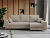 Mks Möbel 'Dorian L-Form' Ecksofa mit Bettkasten, 242 x 138 x 85 cm, Hellbraun, Velvet Bild 2