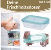LS-LebenStil Frischhaltedose Glas Cook & Lock 3´er Set Glasschale mit Deckel Glasbehälter Boxen, Glas, (Glasdose mit Deckel, Borosilikatglas, Meal Prep Gläser Vorratsdose, 3-tlg, 3-teilig, 630, 1040, 1500 ml, Rechteckig, Stapelbar, Luftdicht), Mikrowel... Bild 4