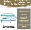 LS-LebenStil Frischhaltedose Glas Cook & Lock 3´er Set Glasschale mit Deckel Glasbehälter Boxen, Glas, (Glasdose mit Deckel, Borosilikatglas, Meal Prep Gläser Vorratsdose, 3-tlg, 3-teilig, 630, 1040, 1500 ml, Rechteckig, Stapelbar, Luftdicht), Mikrowel... Bild 2