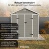 STEELSØN 'Novara' Gerätehaus Satteldach, Kunststoff, grau, wetterfest, 226x200x230 cm, abschließbar, Gartenhaus mit Fenster Bild 3