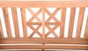 Gartenbank OLAF 2-Sitzer - 120cm Breit, Teak, Natur | Terrassenbank Wetterfest Sitzbank Outdoor Bank Bild 2
