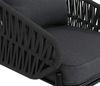 Aluminium-Gartenstuhl HWC-P90, Loungestuhl Sessel Outdoor, Seilgeflecht Rope Stoff/Textil (180g/m²) ~ anthrazit Bild 5